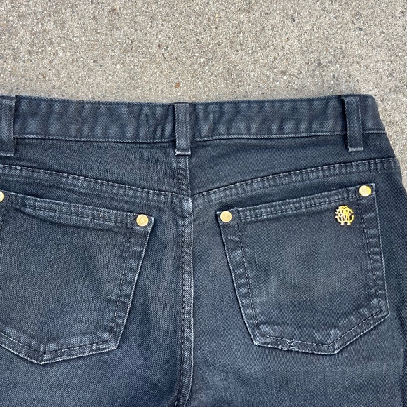 Roberto Cavalli boot cut jeans xs 38 extra small black y2k 00s 90s italy bootcut - Picture 9 of 16